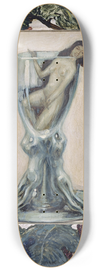 Leo Putz - Mdchen im Glas 8.25 inch art skate deck