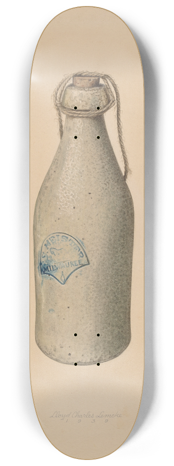 Lloyd Charles Lemcke - Weiss Beer Bottle 8.25 inch art skate deck