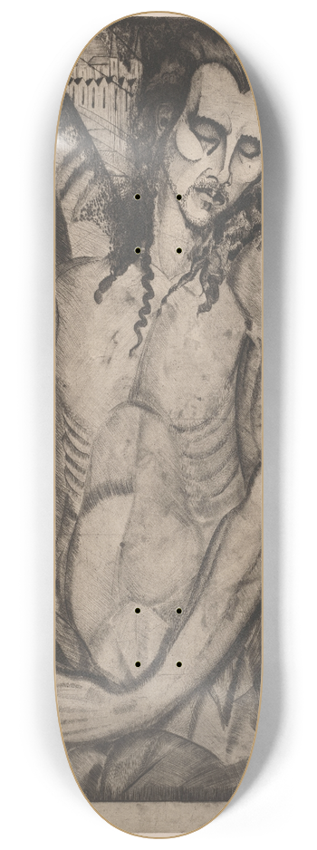 Lodewijk Schelfhout - Naakte man met gesloten ogen 8.25 inch art skate deck