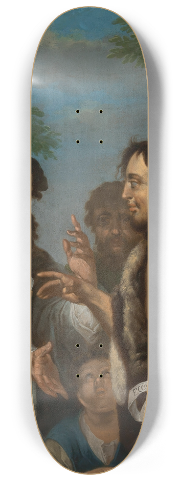 Johann Baptist Reis - The Preaching of Saint John the Baptist 8.25 inch art skate deck