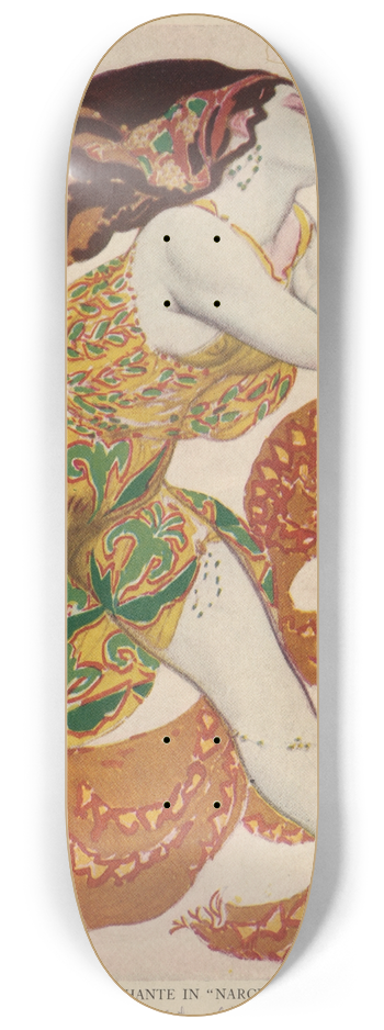 Lon Bakst - Bacchante in Narcisse 8.25 inch art skate deck