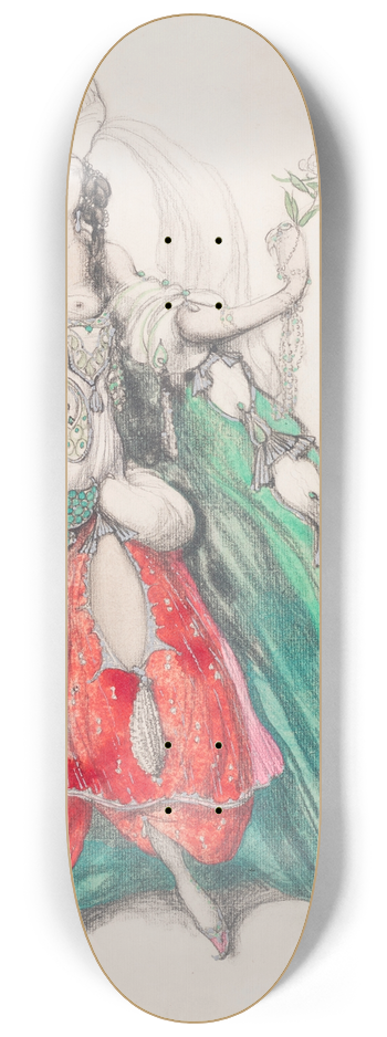 Lon Bakst - Costume design for Jane Marnac 8.25 inch art skate deck