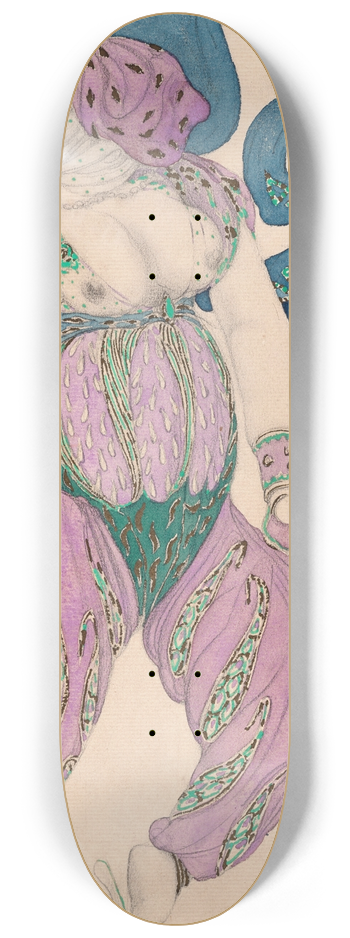 Lon Bakst - Costume design for Scheherazade; Alme 8.25 inch art skate deck