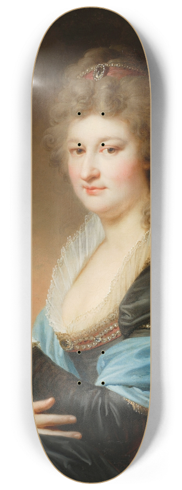 Johann Baptist von Lampi the Elder - Portrait of Jzefa ne Radziwi (1762before 1816) 8.25 inch art skate deck