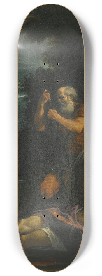 Lorenzo Garbieri - Saint Anthony Abbot Burying Saint Paul The Hermit 8.25 inch art skate deck
