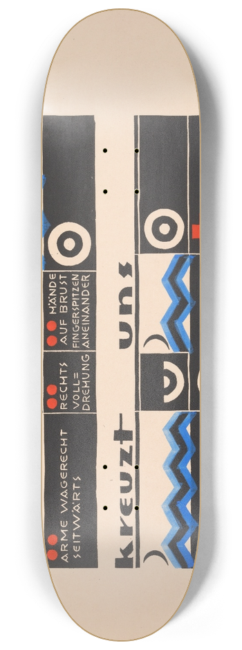 Lothar Schreyer - Untitled, Leaf XII 8.25 inch art skate deck