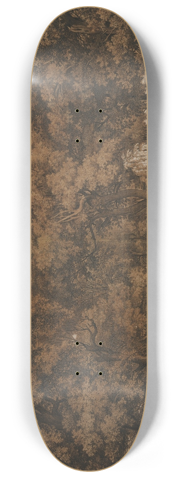 Johann Christian Reinhart - Arcadian Landscape with Three Figures at a Lake 8.25 inch art skate deck