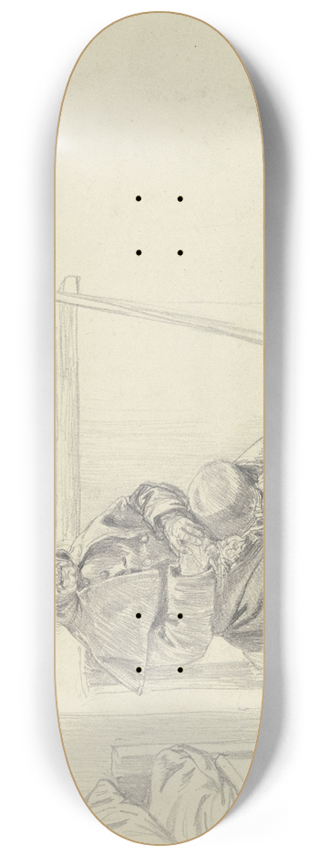 Johann Christoph Erhard - Der Berchtesgadener Hausierer Toni Adner im Alter von 113 Jahren in seinem Zimmer 8.25 inch art skate deck
