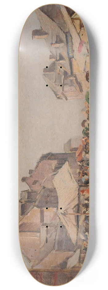 Louis Braquaval - Le march de Cayeux-sur-Mer 8.25 inch art skate deck