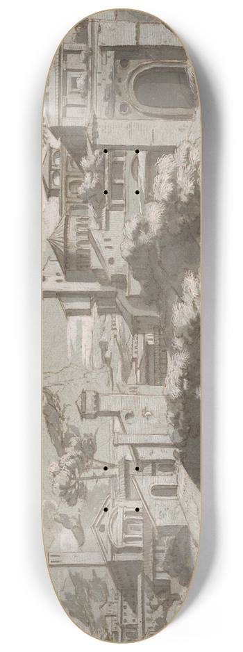 Louis Chron - Imaginary Classical Landscape 8.25 inch art skate deck