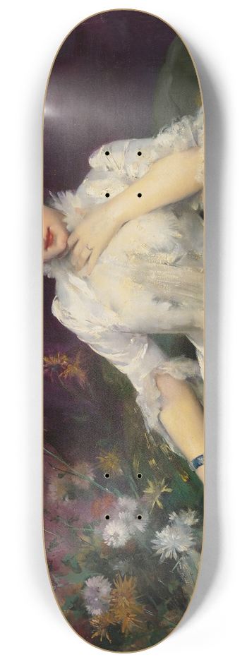 Louise Abbma - La Dame Avec Les Fleurs 8.25 inch art skate deck