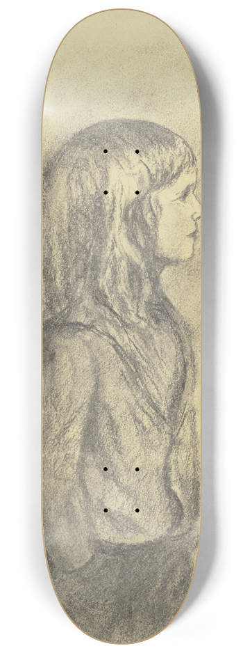 Louis Eysen - Boy with long hair 8.25 inch art skate deck