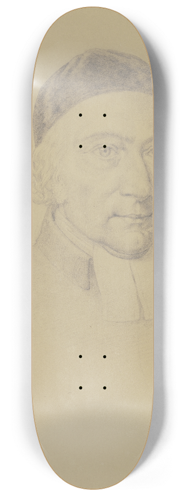 Johann David Passavant - Bildnis Jakob Ludwig Passavant, Prediger der deutsch reformierten Gemeinde zu Frankfurt am Main 8.25 inch art skate deck