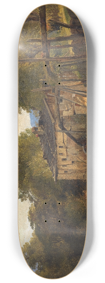 Louis Gurlitt - Tyrolean Landscape. Study 8.25 inch art skate deck