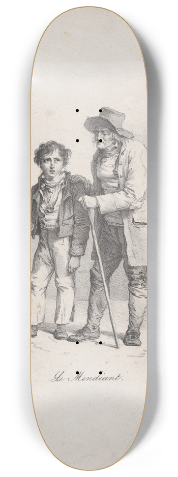 Louis Lopold Boilly - The Beggar 8.25 inch art skate deck