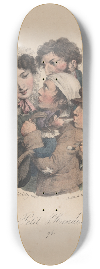 Louis Lopold Boilly - The Little Beggar 8.25 inch art skate deck