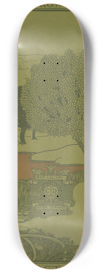 Louis Rhead - Meadow-grass by Alice Brown 8.25 inch art skate deck