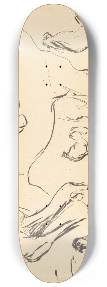 Lovis Corinth - Animal Studies (Verschiedene Tierstudien) 8.25 inch art skate deck