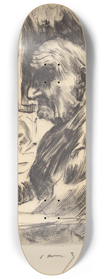 Lovis Corinth - Old Man (Alter Mann) 8.25 inch art skate deck