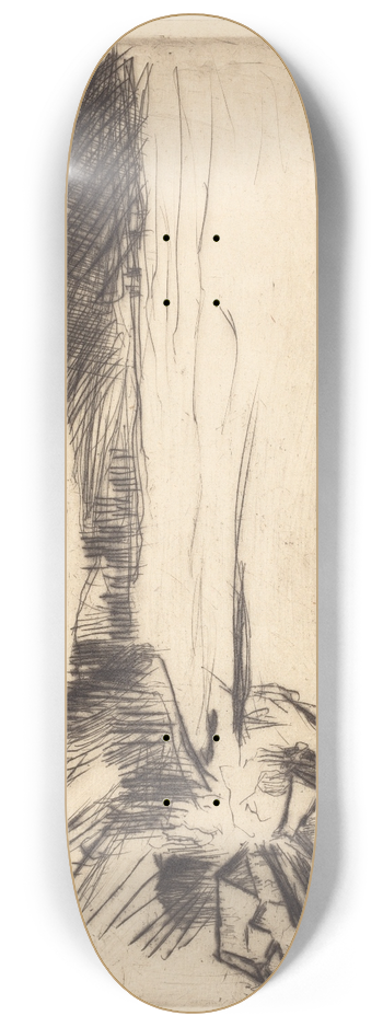 Lovis Corinth - On Walchen Lake (Am Walchensee) 8.25 inch art skate deck