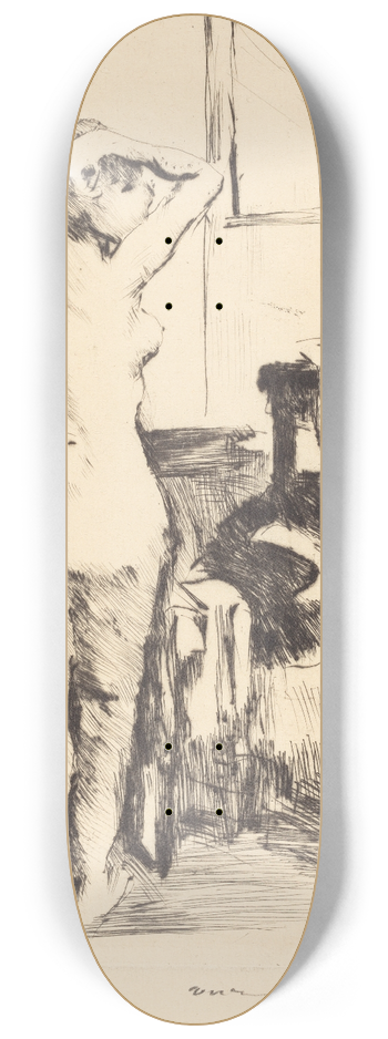 Lovis Corinth - Study of a Model (Modellstudie) 8.25 inch art skate deck