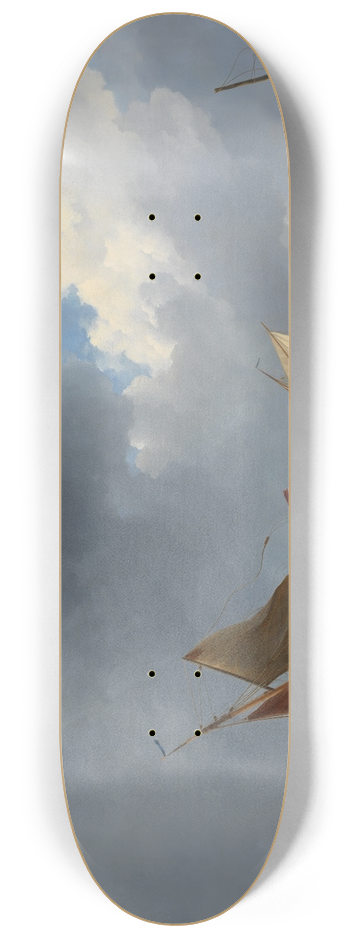 Johannes Christiaan Schotel - Turbulent water 8.25 inch art skate deck