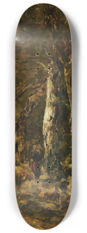 Lszl Pal - Forest Landscape With Figure 8.25 inch art skate deck