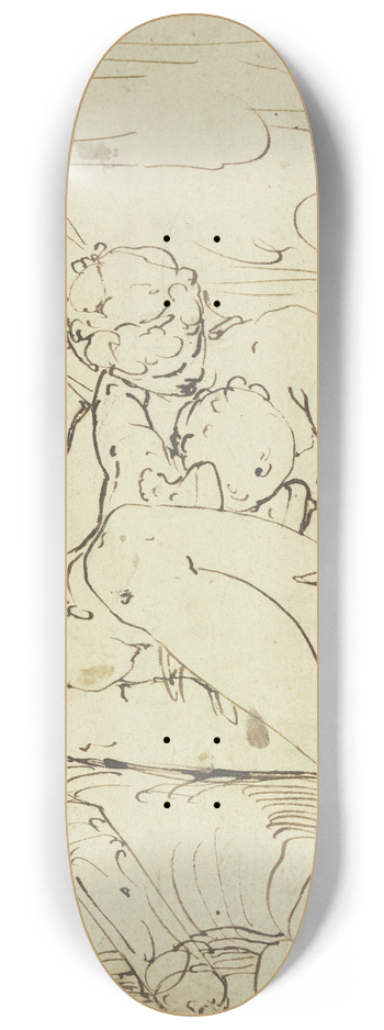 Luca Cambiaso - Venus caressing Cupid 8.25 inch art skate deck