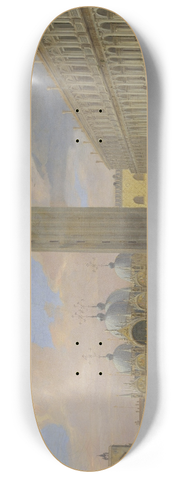 Luca Carlevarijs - Piazza San Marco, Venice 8.25 inch art skate deck