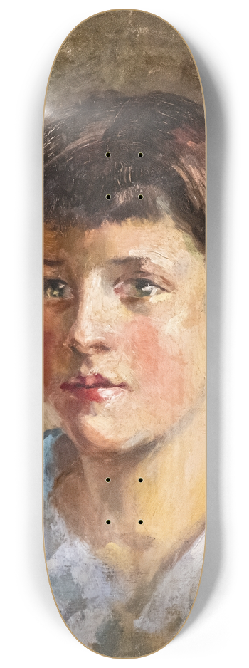 Luce Boyals - Young girl with macaroons 8.25 inch art skate deck