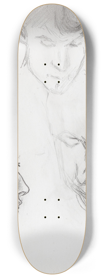 Ludvig Karsten - Faces 8.25 inch art skate deck