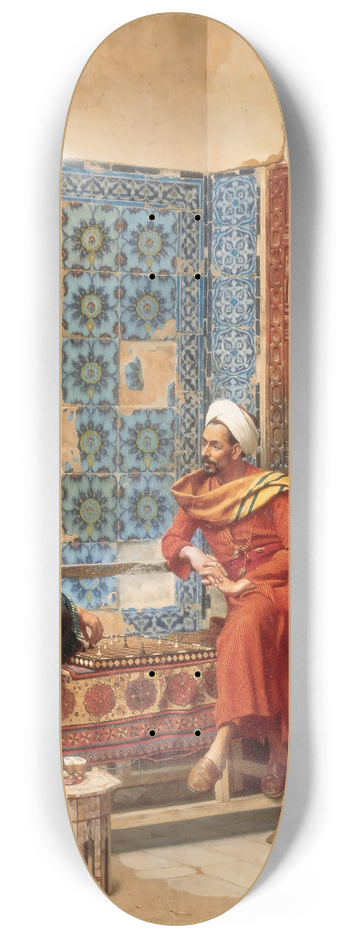 Ludwig Deutsch - The Chess Game 8.25 inch art skate deck