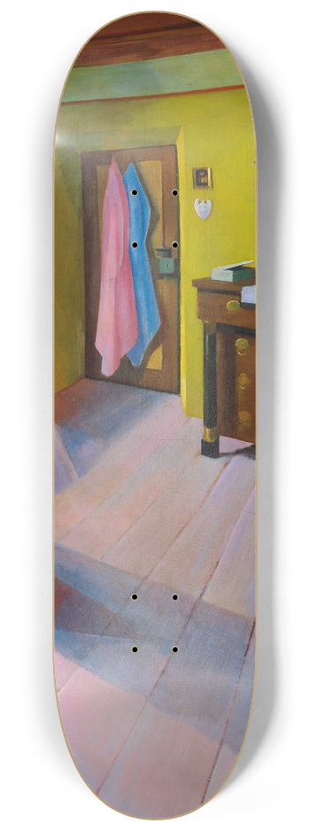 Ludwig Ferdinand Graf - Lndliches Interieur 8.25 inch art skate deck