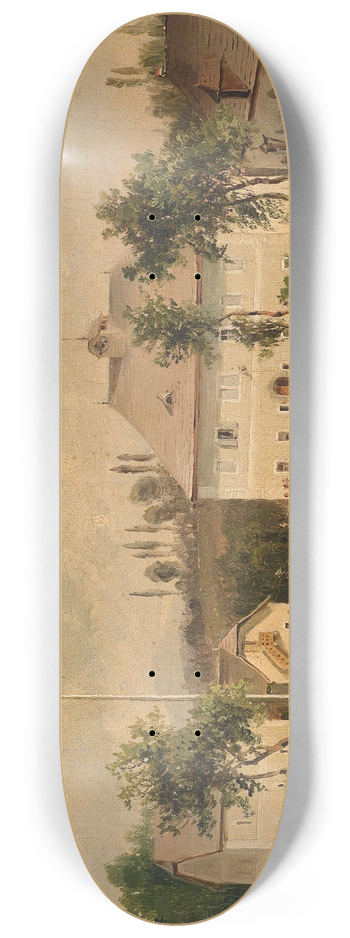 Ludwig Halauska - Blick auf einen Gutshof 8.25 inch art skate deck