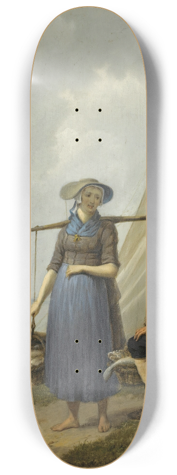 Johannes Hermanus Koekkoek - The flirtation 8.25 inch art skate deck