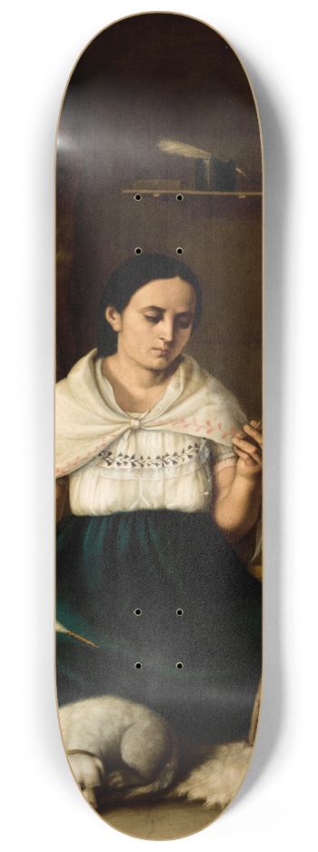 Luis Cadena - Woman Spinning (Hilandera) 8.25 inch art skate deck
