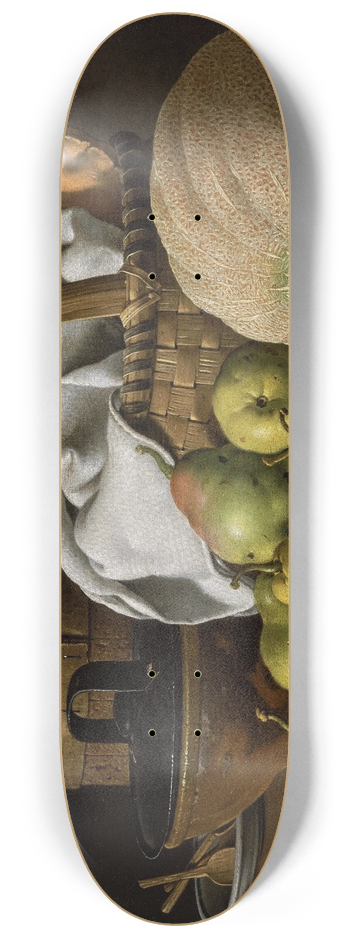 Luis Melndez - Still Life with Melon and Pears 8.25 inch art skate deck