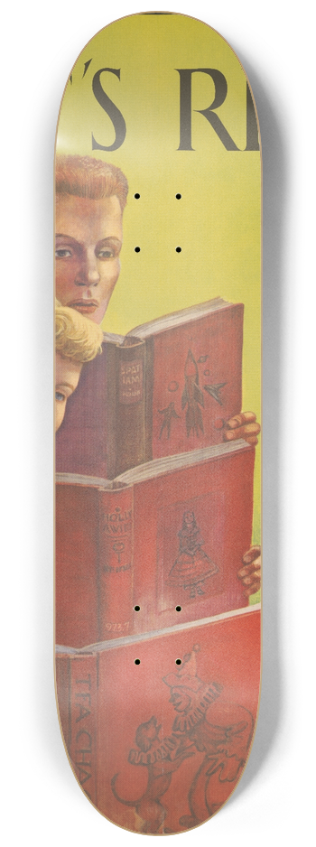 Lynd Ward - Lets read, book week, Nov. 14-20 8.25 inch art skate deck