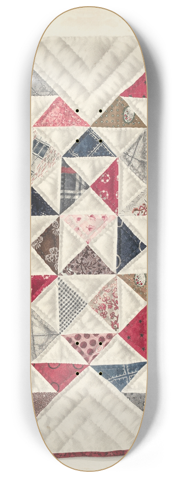 Mae A. Clarke - Patchwork Quilt 8.25 inch art skate deck