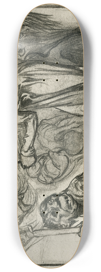 Johannes Josephus Aarts - Vrouw volgt lopende gnoom met kaars 8.25 inch art skate deck