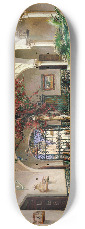 Manuel Garca y Rodrguez - Interior Courtyard, Seville 8.25 inch art skate deck