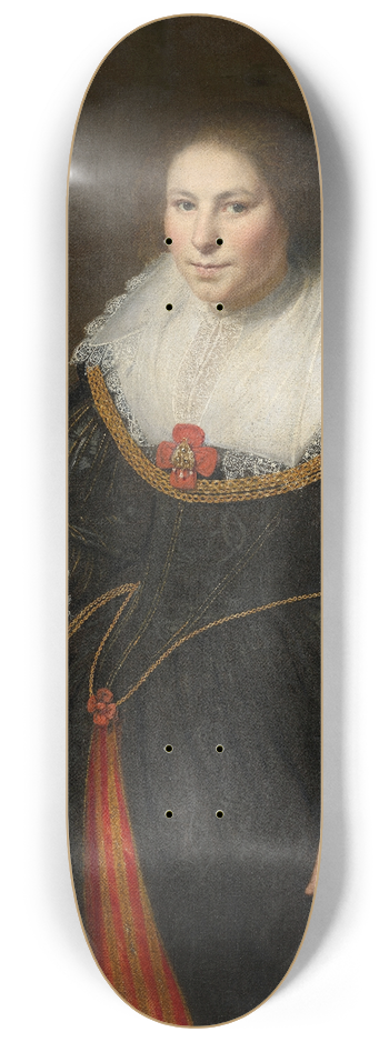 Johannes Paulus Moreelse - Portrait of a Lady 8.25 inch art skate deck