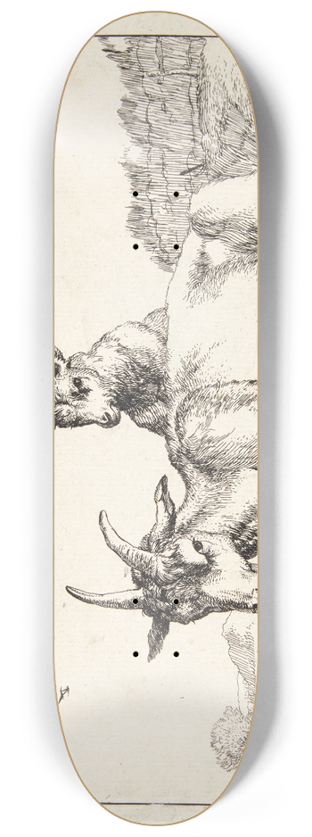 Marcus de Bye - Liggende ged med kid 8.25 inch art skate deck