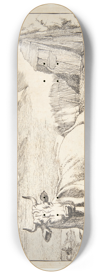Marcus de Bye - Liggende ko 8.25 inch art skate deck