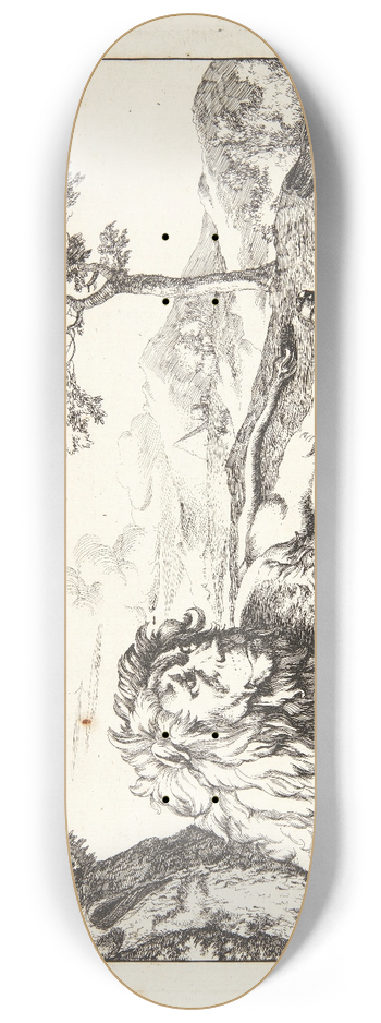 Marcus de Bye - Liggende lve, set forfra 8.25 inch art skate deck