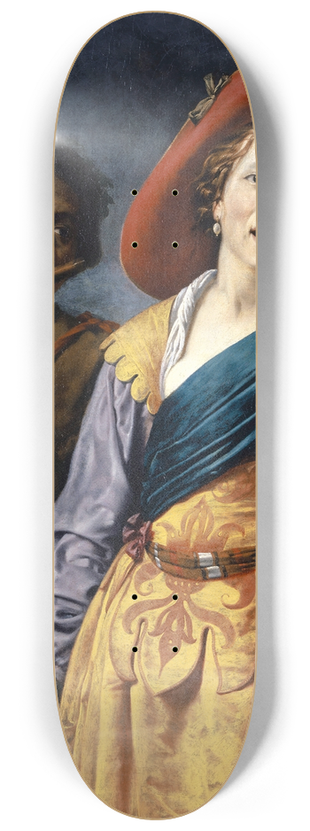 Johannes Paulus Moreelse - Singing Shepherdess with Shepherd 8.25 inch art skate deck
