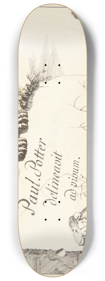 Marcus de Bye - Titelblad til Leoparder 8.25 inch art skate deck