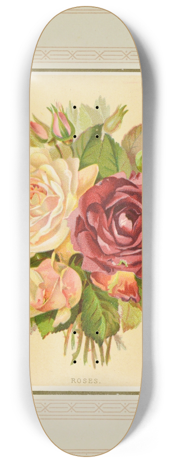 Marcus Ward & Co - Roses 8.25 inch art skate deck