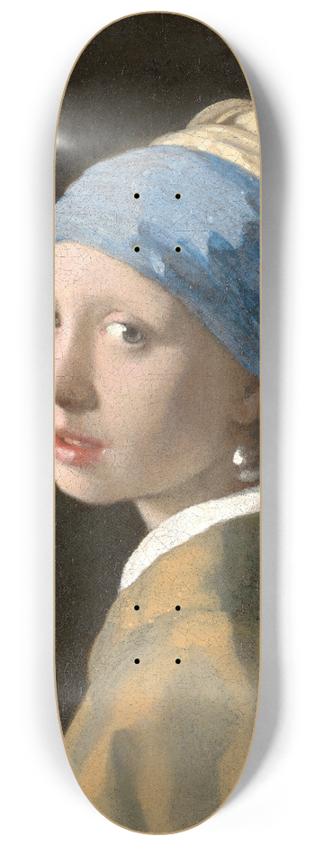 Johannes Vermeer - Girl with a Pearl Earring 8.25 inch art skate deck