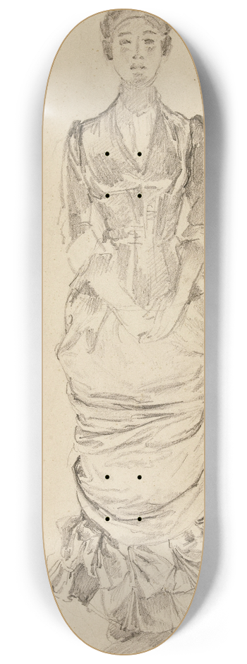 Marie Bracquemond - Femme debout de face 8.25 inch art skate deck
